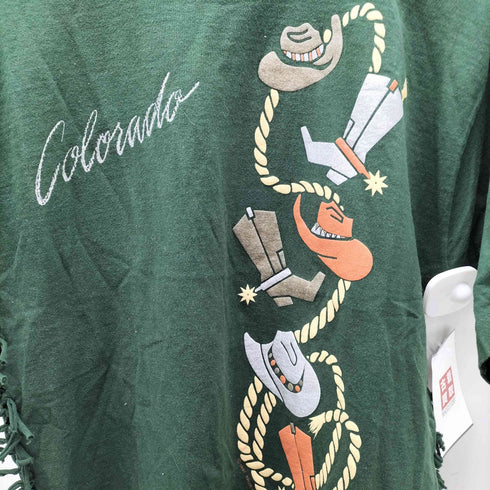 フルーツオブザルーム FRUIT OF THE LOOM 90S USA製 シングルステッチ サイド レースアップ デザイン S/S クルーネック Tシャツ 袖シングルステッチ コピーライト1991年製 メンズ import:L