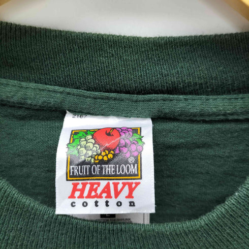 フルーツオブザルーム FRUIT OF THE LOOM 90S USA製 シングルステッチ サイド レースアップ デザイン S/S クルーネック Tシャツ 袖シングルステッチ コピーライト1991年製 メンズ import:L