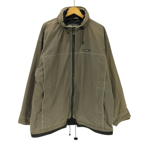 オニール ONEILL 90-00S Y2K ロゴ 刺繍 パッカブルフード ジップアップ ナイロン シェル ジャケット エルボーパッチ メンズ import:XL