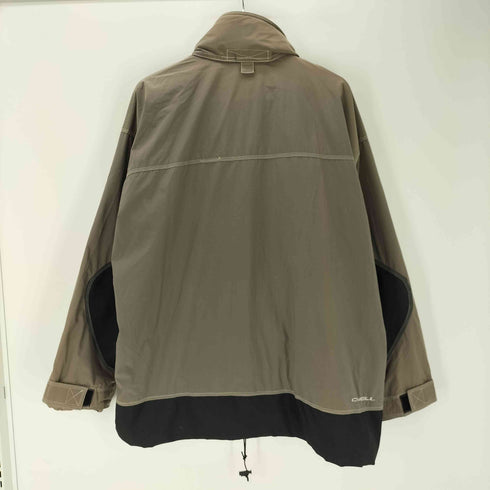 オニール ONEILL 90-00S Y2K ロゴ 刺繍 パッカブルフード ジップアップ ナイロン シェル ジャケット エルボーパッチ メンズ import:XL