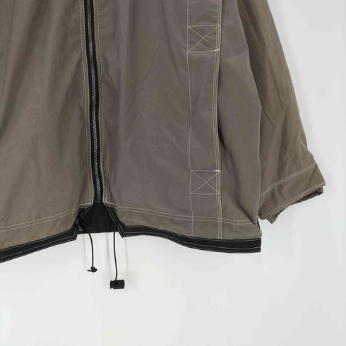 オニール ONEILL 90-00S Y2K ロゴ 刺繍 パッカブルフード ジップアップ ナイロン シェル ジャケット エルボーパッチ メンズ import:XL