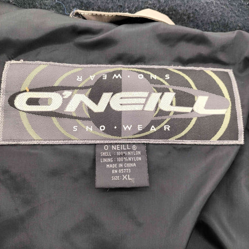 オニール ONEILL 90-00S Y2K ロゴ 刺繍 パッカブルフード ジップアップ ナイロン シェル ジャケット エルボーパッチ メンズ import:XL