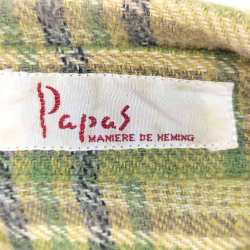 パパス papas L/S チェックシャツ メンズ JPN:M