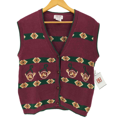 SKYR イギリス領香港製 ラミーコットン Vネック ベスト レディース import:M