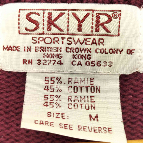 SKYR イギリス領香港製 ラミーコットン Vネック ベスト レディース import:M