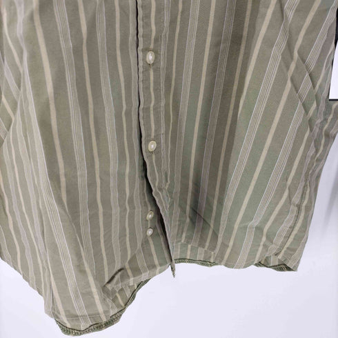 ギャップ Gap 90S OLD デカタグ ストライプ バンドカラー L/S シャツ メンズ