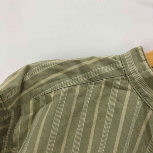 ギャップ Gap 90S OLD デカタグ ストライプ バンドカラー L/S シャツ メンズ