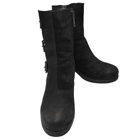 リプレイ REPLAY ポルトガル製 Dorothy Black Leather Ankle Boots ドロシー ブラック レザー アンクル ブーツ レディース 30