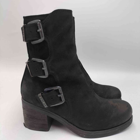 リプレイ REPLAY ポルトガル製 Dorothy Black Leather Ankle Boots ドロシー ブラック レザー アンクル ブーツ レディース 30