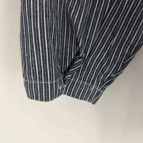 ヒンソン HINSON USA製 バンドカラー ハーフボタン プルオーバーシャツ メンズ L