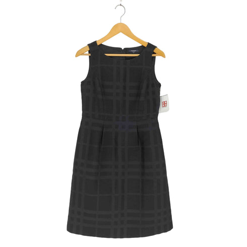 バーバリーロンドン BURBERRY LONDON シルク混 シャドーチェックノースリーブワンピース レディース 38