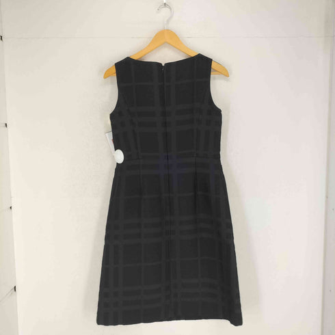 バーバリーロンドン BURBERRY LONDON シルク混 シャドーチェックノースリーブワンピース レディース 38