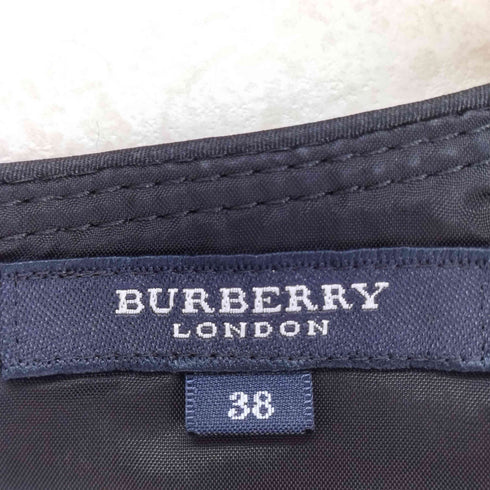 バーバリーロンドン BURBERRY LONDON シルク混 シャドーチェックノースリーブワンピース レディース 38