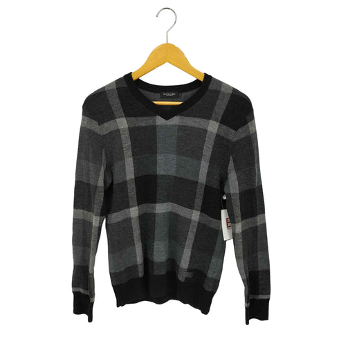 ブラックレーベルクレストブリッジ BLACK LABEL CRESTBRIDGE チェック ウール Vネックニット メンズ M