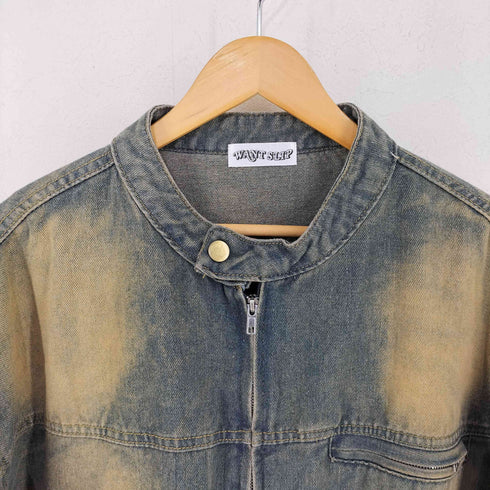 want slip ヴィンテージ加工デニムジャケット メンズ import:L