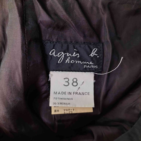 アニエスベーオム Agnes b.homme フランス製 ボタンフライテーパードスラックス メンズ FR:36-38