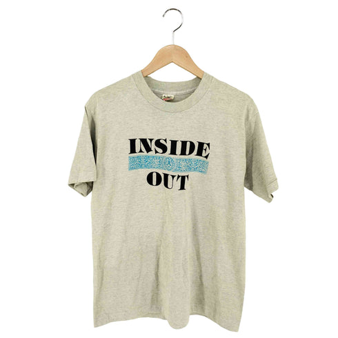 フルーツオブザルーム FRUIT OF THE LOOM 90S USA製 バンドクルーネックTシャツINSIDE OUT メンズ import:M