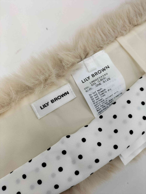 リリーブラウン Lily Brown スカーフ付きファーティペット レディース