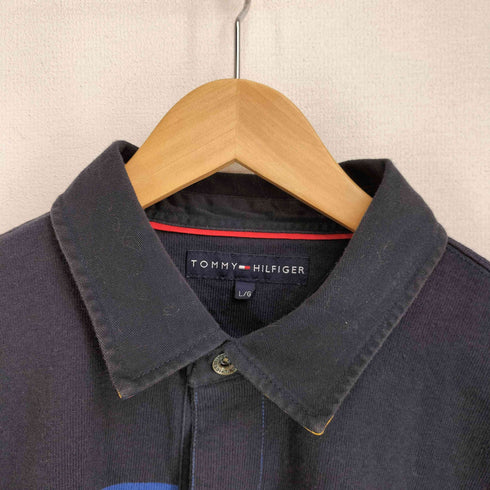 トミーヒルフィガー TOMMY HILFIGER ラガーシャツ ナンバリング メンズ import:L