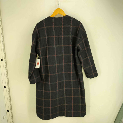 レイビームス Ray BEAMS チェック ノーカラーコート レディース