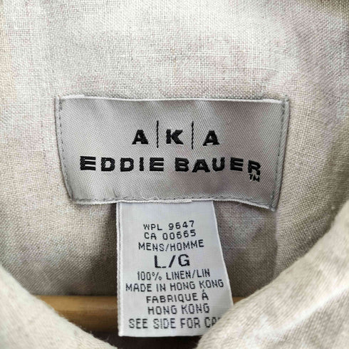 エディーバウアー Eddie Bauer AKA リネン ボタンダウンシャツ メンズ import:L