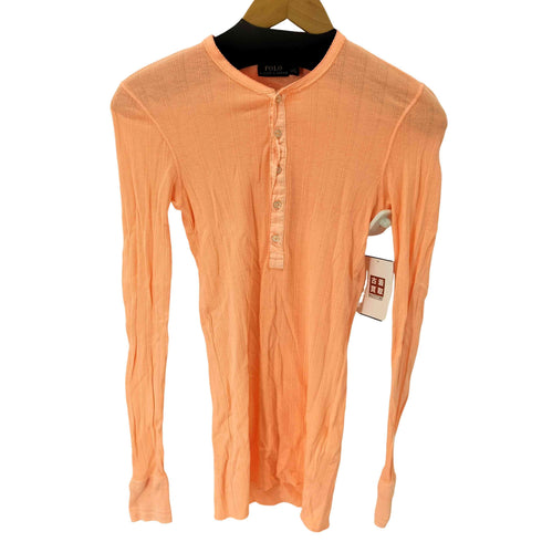 ポロラルフローレン POLO RALPH LAUREN コットンヘンリーネックロングスリーブシャツ ロンT Y2K レディース JPN:XS