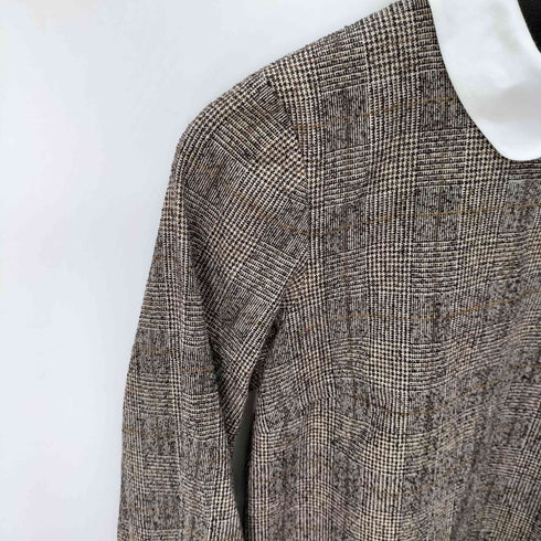 ブルーレーベルクレストブリッジ BLUE LABEL CRESTBRIDGE 丸襟 袖&襟レイヤード グレンチェックワンピース レディース JPN:38