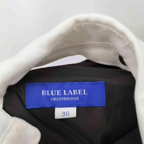 ブルーレーベルクレストブリッジ BLUE LABEL CRESTBRIDGE 丸襟 袖&襟レイヤード グレンチェックワンピース レディース JPN:38