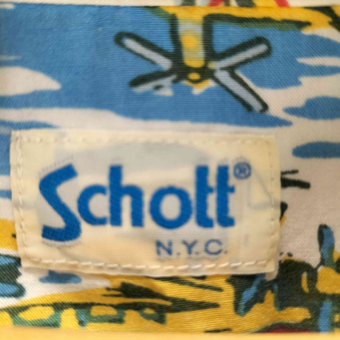 ショット Schott レーヨン混 総柄開襟アロハシャツ メンズ JPN:S