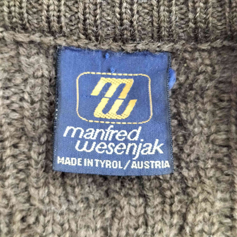 manfred.wesenjak オーストラリア製 ウールケーブルニット カーディガン メンズ