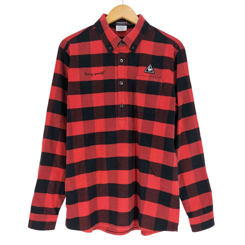 ルコック スポルティフ le coq sportif ブロックチェック プルオーバーシャツ メンズ LL