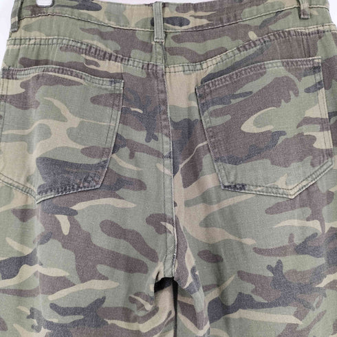 カモ柄 ストレートカーゴパンツ メンズ