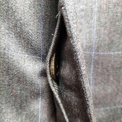 アクアスキュータム AQUASCUTUM 日本製 ウール カシミヤ チェック柄 ステンカラーコート メンズ 42