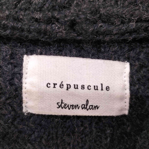 クレプスキュール crepuscule ケーブルニット ジップアップパーカー メンズ 2