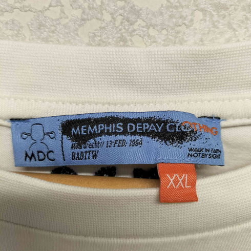 MEMPHIS DEPAY CLOTHING MALK IN FAITH NOT BY SIGHT フロントプリント Tシャツ メンズ XXL