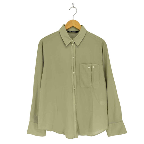 ザラ ZARA シースルーシャツブラウス レディース import:M