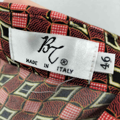 MADE IN ITALY リネン混 総柄シャツ メンズ 46