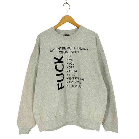 ギルダン GILDAN MY ENTIRE VOCABULARY ON ONE SHIRT クルーネックスウェット メンズ XL