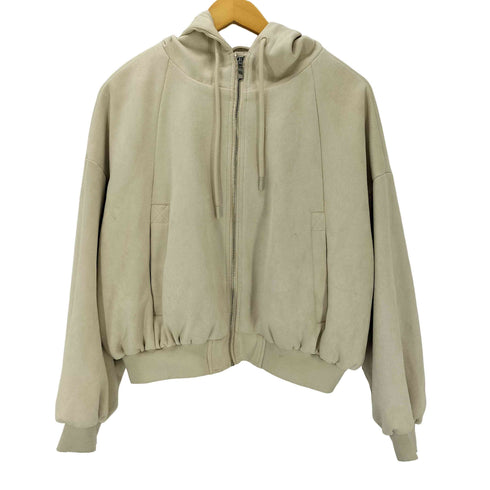 ザラ ZARA フェイクスウェード ジップアップパーカー レディース import:L
