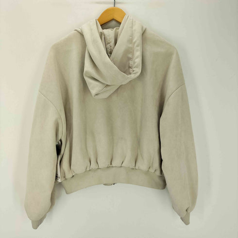 ザラ ZARA フェイクスウェード ジップアップパーカー レディース import:L