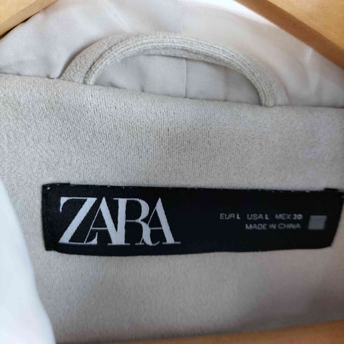 ザラ ZARA フェイクスウェード ジップアップパーカー レディース import:L
