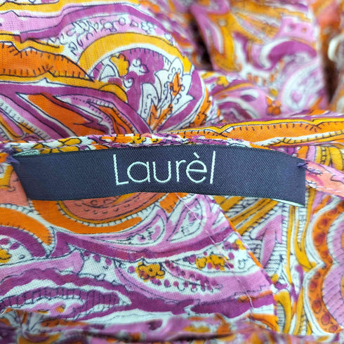 laurel 総柄 ビジュー ブラウス レディース