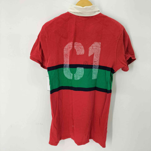 ポロバイラルフローレン Polo by RALPH LAUREN CUSTOM FIT ポニー刺繍 キルティングデザイン ラガーポロシャツ Y2K メンズ JPN:M Y2K