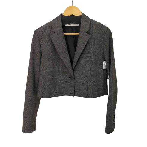 ザラ ZARA クロップド テーラードジャケット レディース import:M