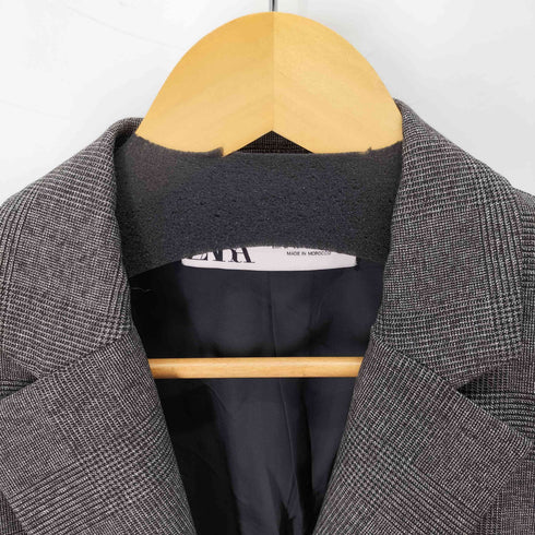 ザラ ZARA クロップド テーラードジャケット レディース import:M