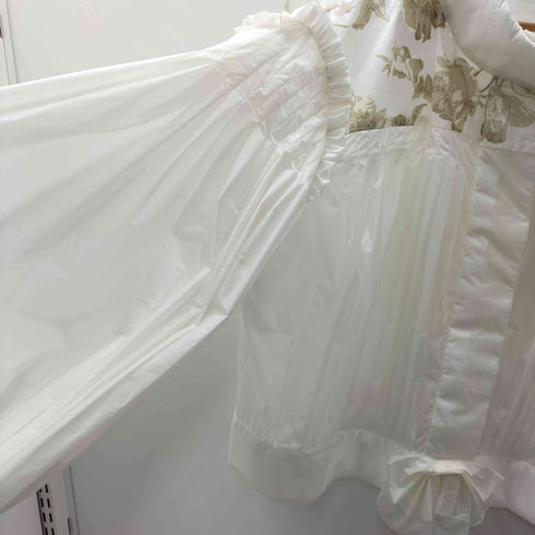 ミキオサカベ MIKIOSAKABE 20SS 花柄 総柄 タック プリーツ シアー ナイロン ブルゾン ジャケット レディース FREE