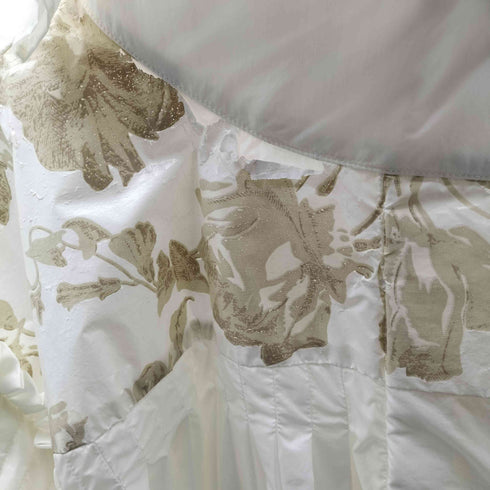 ミキオサカベ MIKIOSAKABE 20SS 花柄 総柄 タック プリーツ シアー ナイロン ブルゾン ジャケット レディース FREE