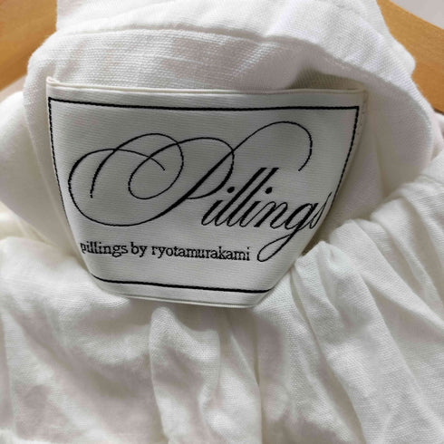 pillings by ryotamurakami バック ボウタイ リボン 花 チューリップ パフスリーブ ワイド ワンピース レディース