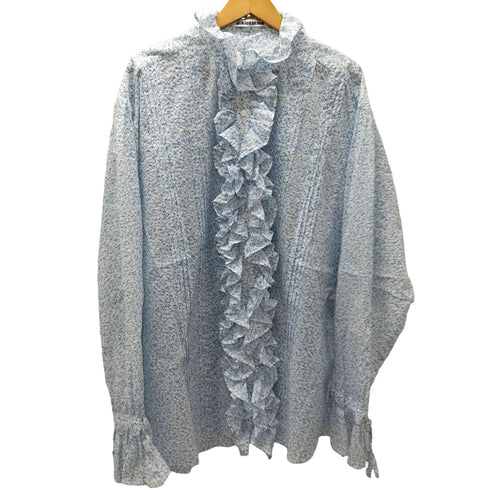 ミキオサカベ MIKIOSAKABE 23SS ストライプ フリル ビッグ シャツ レディース FREE