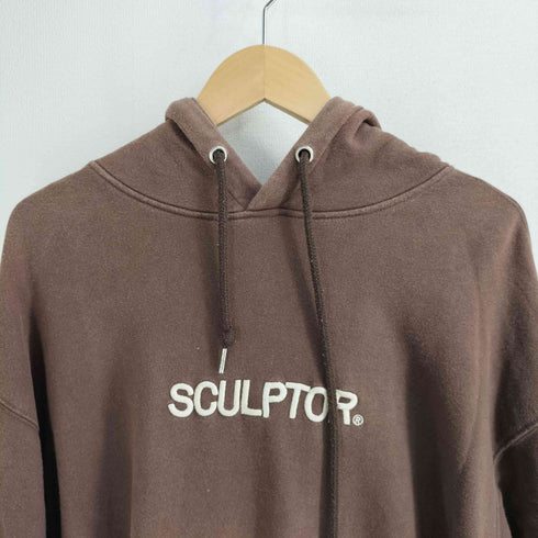 スカルプター SCULPTOR フロントロゴ刺繍 プルオーバー パーカー レディース import:M